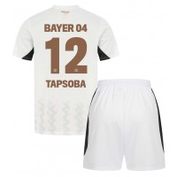 Echipament fotbal Bayer Leverkusen Edmond Tapsoba #12 Tricou Deplasare 2024-25 pentru copii maneca scurta (+ Pantaloni scurti)